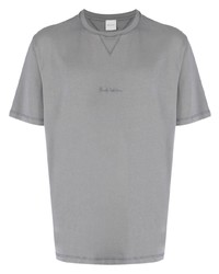 T-shirt à col rond brodé gris Paul Smith