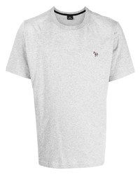 T-shirt à col rond brodé gris PS Paul Smith