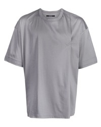 T-shirt à col rond brodé gris SONGZIO