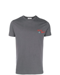 T-shirt à col rond brodé gris Vivienne Westwood