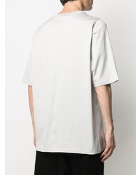 T-shirt à col rond brodé gris Rick Owens X Champion