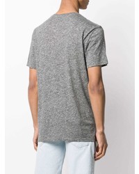 T-shirt à col rond brodé gris Zadig & Voltaire