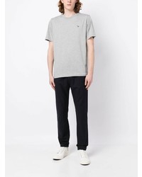 T-shirt à col rond brodé gris PS Paul Smith