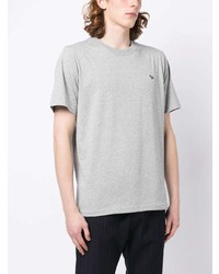 T-shirt à col rond brodé gris PS Paul Smith