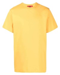 T-shirt à col rond brodé jaune 424