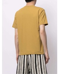 T-shirt à col rond brodé jaune Comme Des Garcons Play