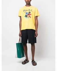 T-shirt à col rond brodé jaune Polo Ralph Lauren