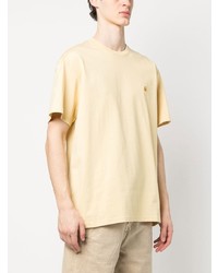 T-shirt à col rond brodé jaune Carhartt WIP