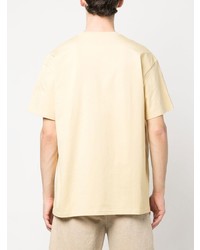 T-shirt à col rond brodé jaune Carhartt WIP