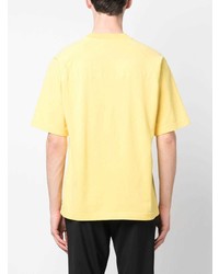 T-shirt à col rond brodé jaune Stone Island