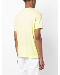 T-shirt à col rond brodé jaune Fred Perry