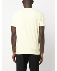 T-shirt à col rond brodé jaune Karl Lagerfeld