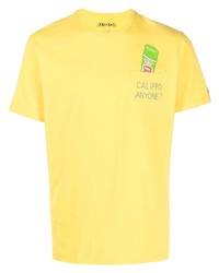 T-shirt à col rond brodé jaune MC2 Saint Barth