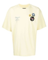 T-shirt à col rond brodé jaune Musium Div.