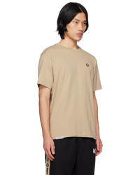 T-shirt à col rond brodé marron clair AAPE BY A BATHING APE