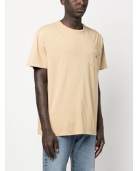 T-shirt à col rond brodé marron clair Polo Ralph Lauren