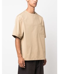 T-shirt à col rond brodé marron clair Valentino Garavani