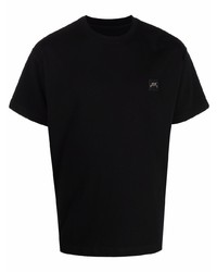 T-shirt à col rond brodé noir A-Cold-Wall*