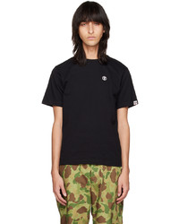 T-shirt à col rond brodé noir AAPE BY A BATHING APE