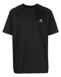 T-shirt à col rond brodé noir Ader Error