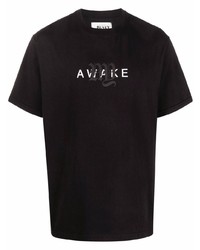 T-shirt à col rond brodé noir Awake NY