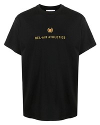 T-shirt à col rond brodé noir BEL-AIR ATHLETICS