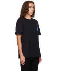 T-shirt à col rond brodé noir JW Anderson