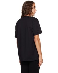 T-shirt à col rond brodé noir JW Anderson