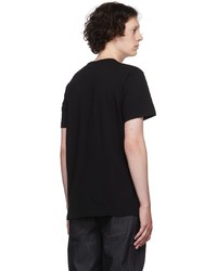 T-shirt à col rond brodé noir MAISON KITSUNÉ