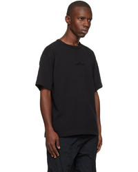 T-shirt à col rond brodé noir Stone Island