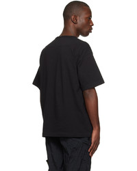 T-shirt à col rond brodé noir Stone Island