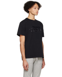 T-shirt à col rond brodé noir MAISON KITSUNÉ