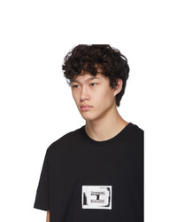 T-shirt à col rond brodé noir Givenchy