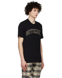 T-shirt à col rond brodé noir Givenchy