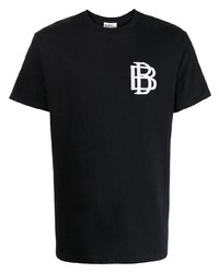 T-shirt à col rond brodé noir Blood Brother