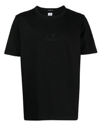 T-shirt à col rond brodé noir C.P. Company