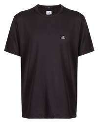 T-shirt à col rond brodé noir C.P. Company