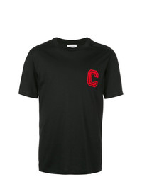 T-shirt à col rond brodé noir CK Calvin Klein