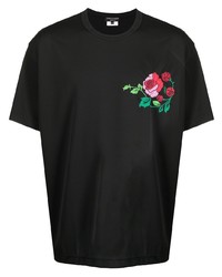 T-shirt à col rond brodé noir Comme Des Garcons Homme Plus