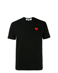 T-shirt à col rond brodé noir Comme Des Garcons Play