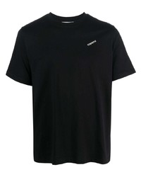 T-shirt à col rond brodé noir Coperni