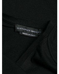 T-shirt à col rond brodé noir Alexander McQueen