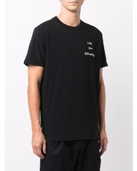 T-shirt à col rond brodé noir DSQUARED2