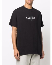 T-shirt à col rond brodé noir Awake NY