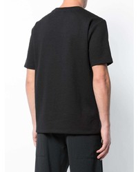 T-shirt à col rond brodé noir Off-White