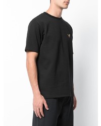 T-shirt à col rond brodé noir Off-White