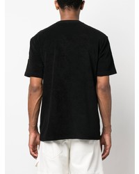 T-shirt à col rond brodé noir Moncler