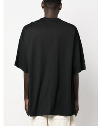 T-shirt à col rond brodé noir Rick Owens X Champion