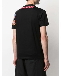 T-shirt à col rond brodé noir DSQUARED2