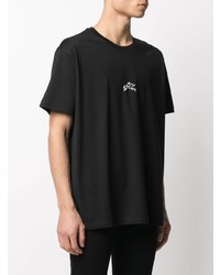 T-shirt à col rond brodé noir Givenchy